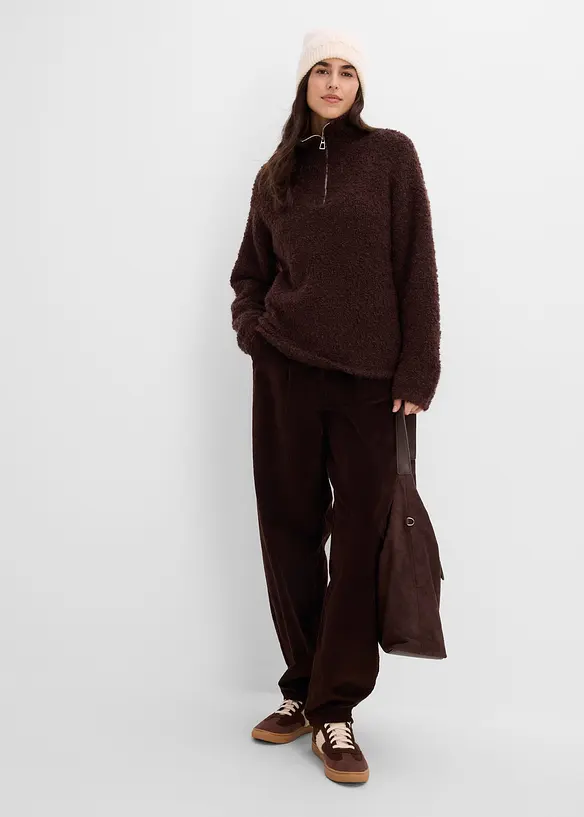 Pull camionneur, aspect boucl&eacute;, bonprix
