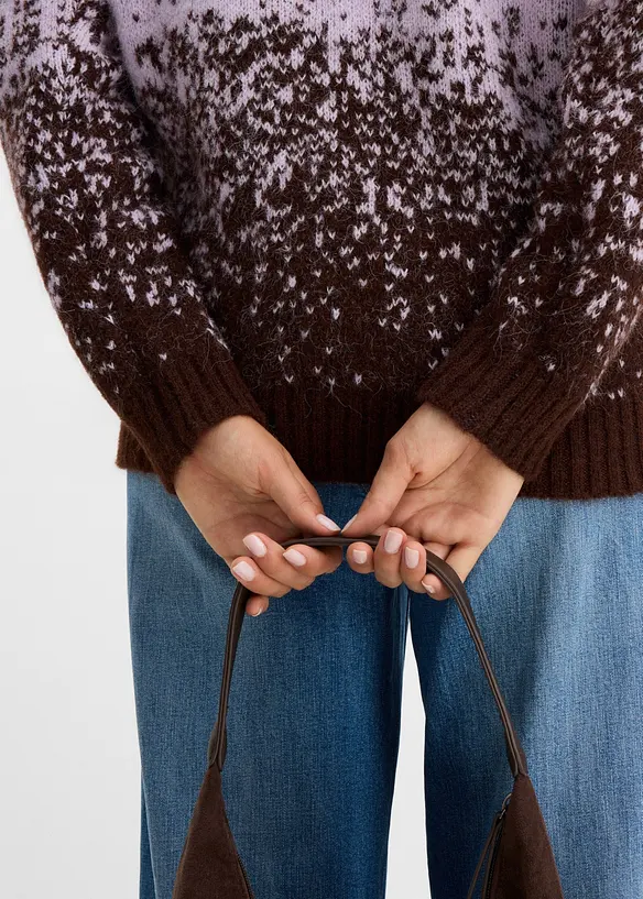 Pull en fil duveteux, bonprix