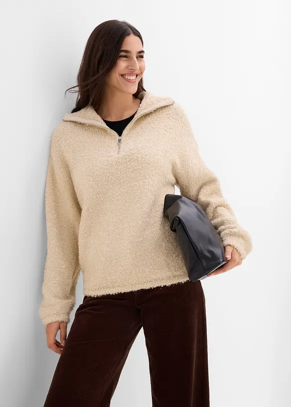 Troyer in Boucl&eacute;-Optik, bonprix