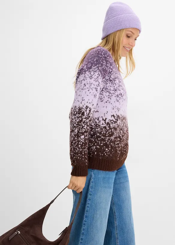 Pull en fil duveteux, bonprix