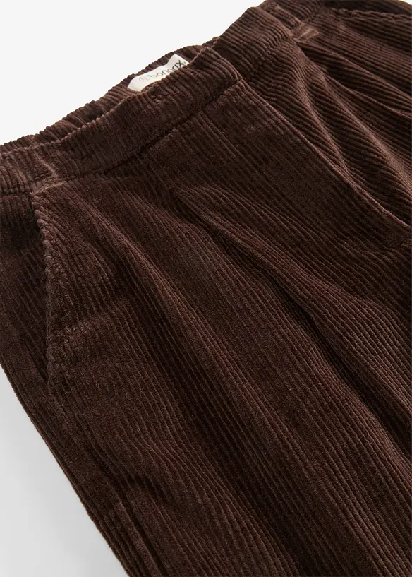 Pantalon Barrel en velours &agrave; larges c&ocirc;tes, bonprix
