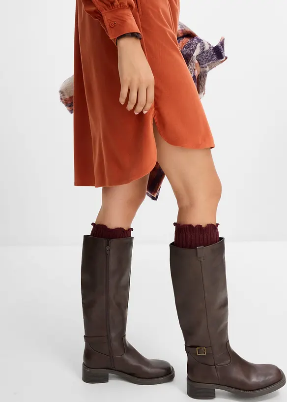 Robe oversize en velours c&ocirc;tel&eacute;, bonprix