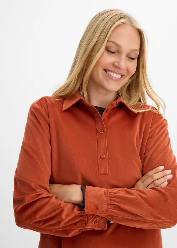 Robe oversize en velours c&ocirc;tel&eacute;, bonprix