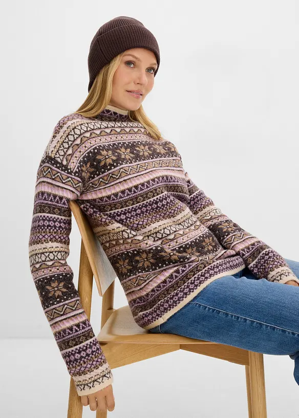 Pull col roul&eacute;, bonprix