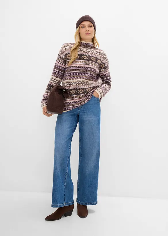Pull col roul&eacute;, bonprix