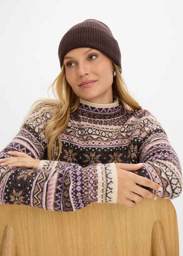 Pull col roul&eacute;, bonprix