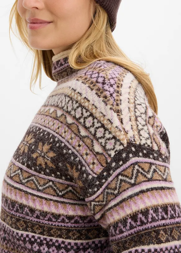Pull col roul&eacute;, bonprix
