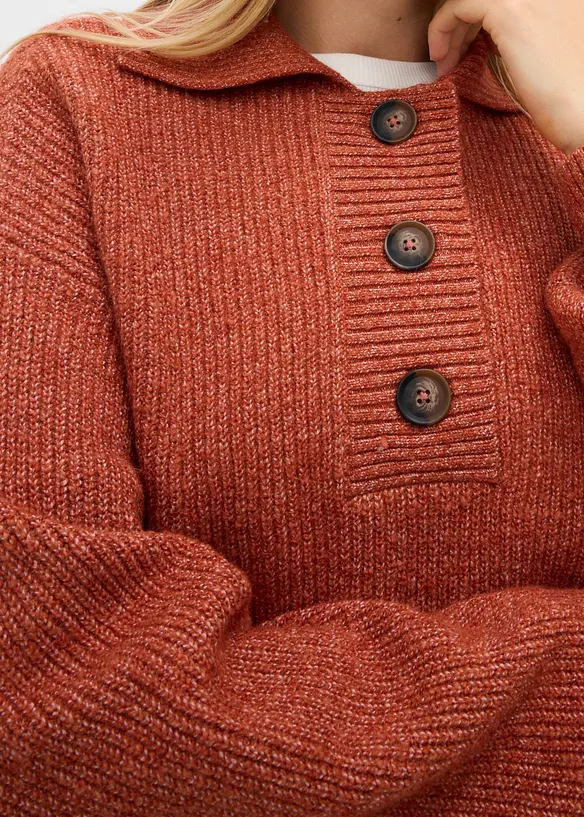 Pull camionneur en coton m&eacute;lang&eacute;, bonprix