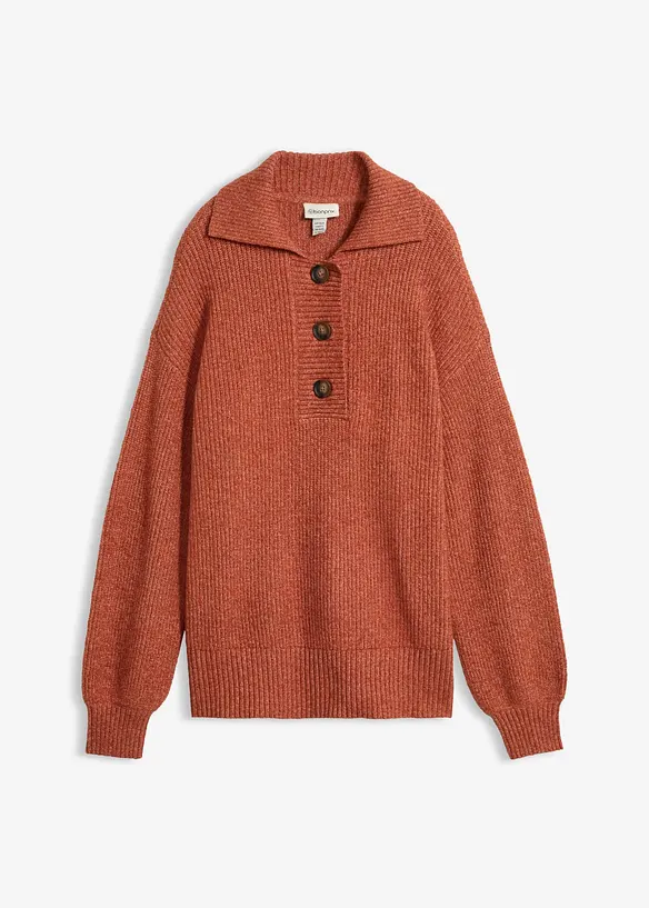 Pull camionneur en coton m&eacute;lang&eacute;, bonprix