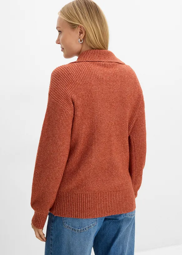 Pull camionneur en coton m&eacute;lang&eacute;, bonprix