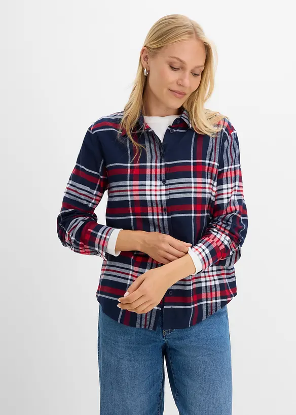 Flanellhemd aus reiner Bio-Baumwolle, bonprix