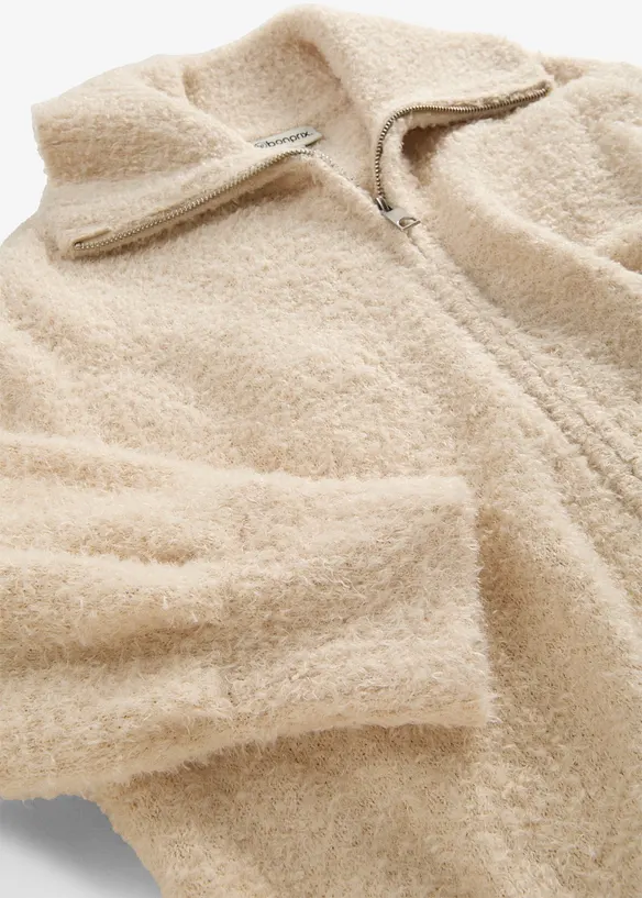 Boucl&eacute;-Strickjacke, bonprix
