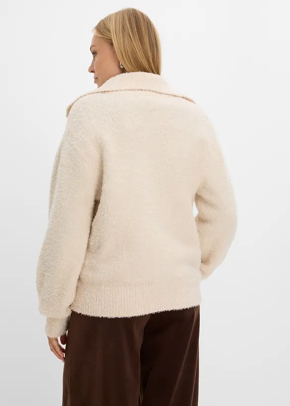 Boucl&eacute;-Strickjacke, bonprix