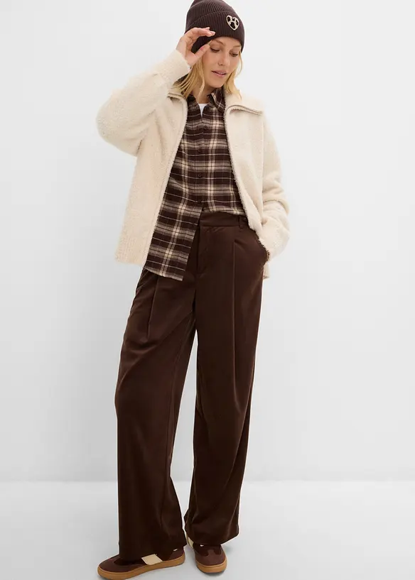 Boucl&eacute;-Strickjacke, bonprix