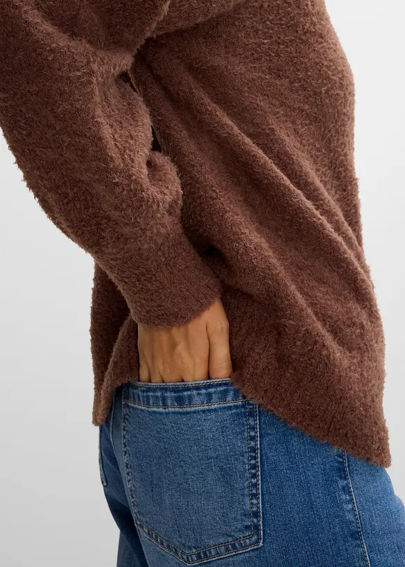 Boucl&eacute;-Strickjacke, bonprix