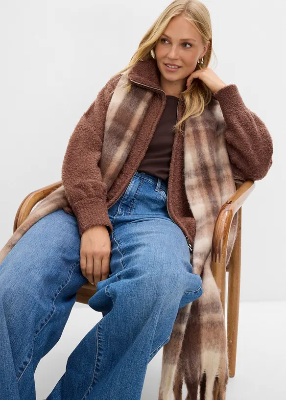 Boucl&eacute;-Strickjacke, bonprix