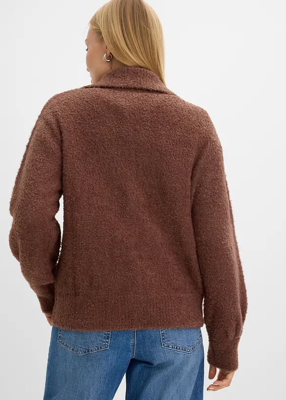 Boucl&eacute;-Strickjacke, bonprix