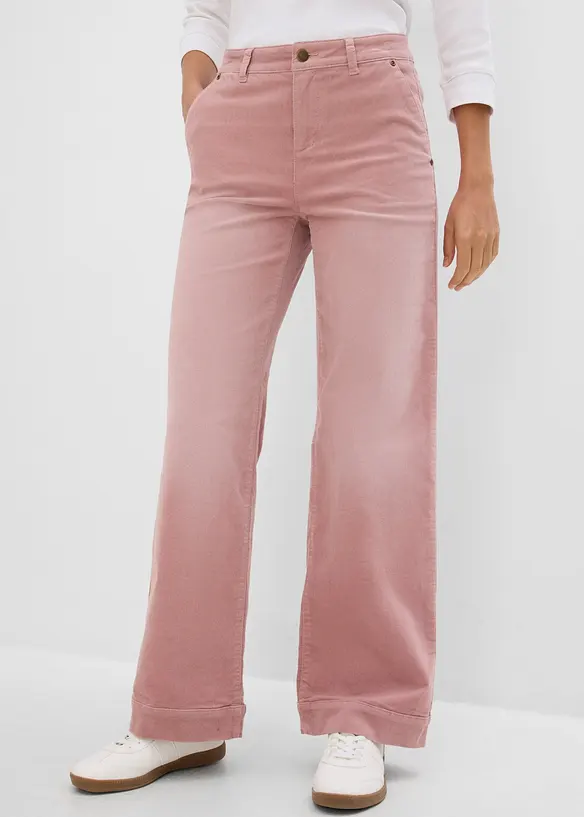 Weite Cordhose aus Baumwoll-Mix, bonprix