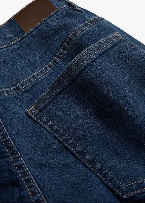 Jean droit taille mi-haute, extensible, bonprix