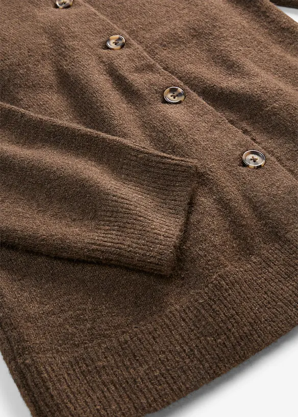 Gilet en maille &agrave; col ch&acirc;le, bonprix