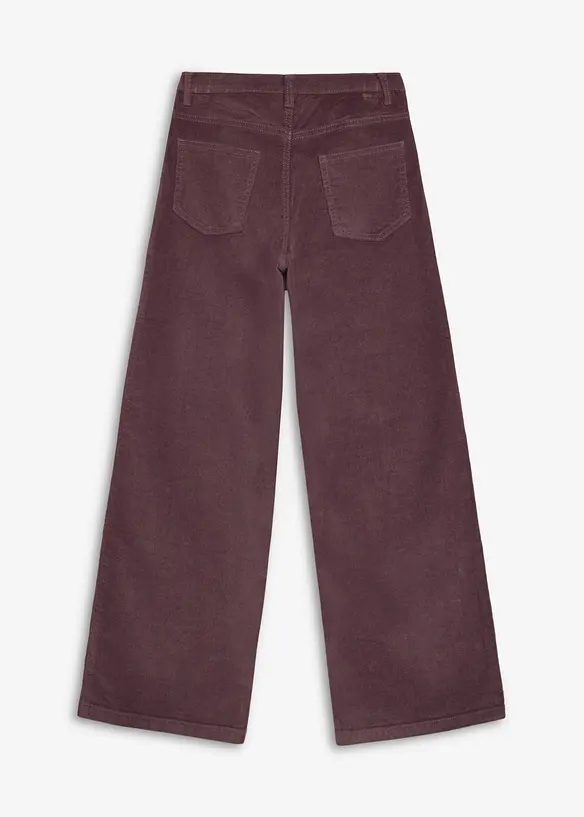 Pantalon en velours c&ocirc;tel&eacute; doux et extensible, bonprix
