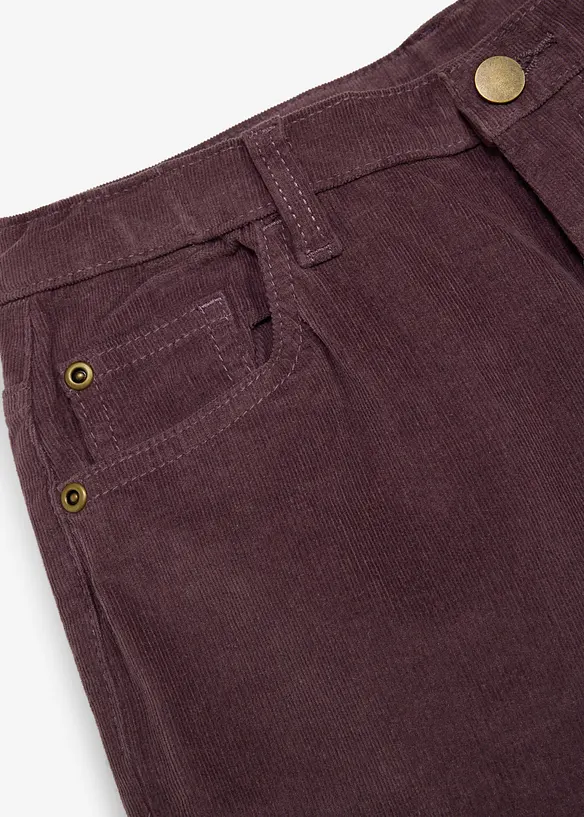 Pantalon en velours c&ocirc;tel&eacute; doux et extensible, bonprix