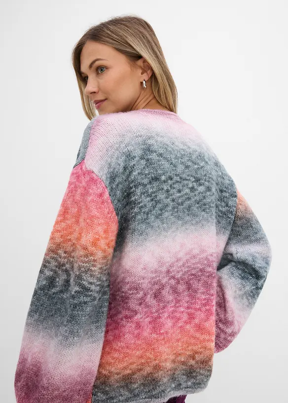 Grobstrickjacke mit Farbverlauf, bonprix