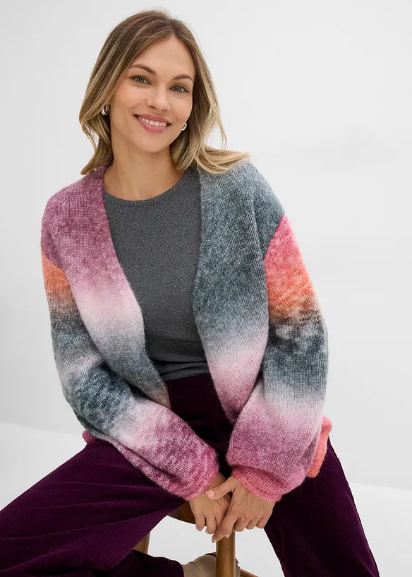 Grobstrickjacke mit Farbverlauf, bonprix