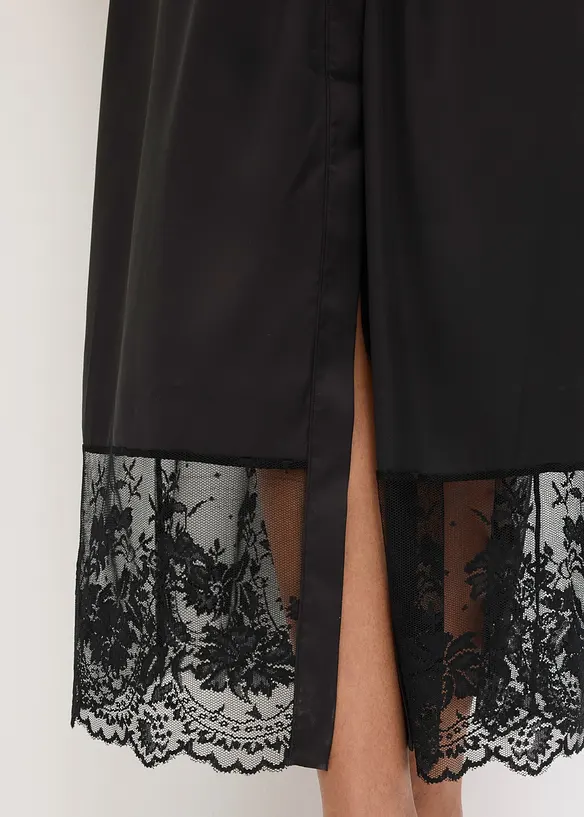 Kimono en satin et dentelle, bonprix