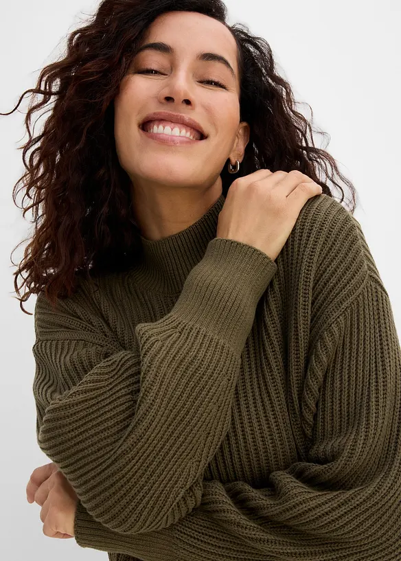 Oversize-Pullover aus reiner Baumwolle, bonprix