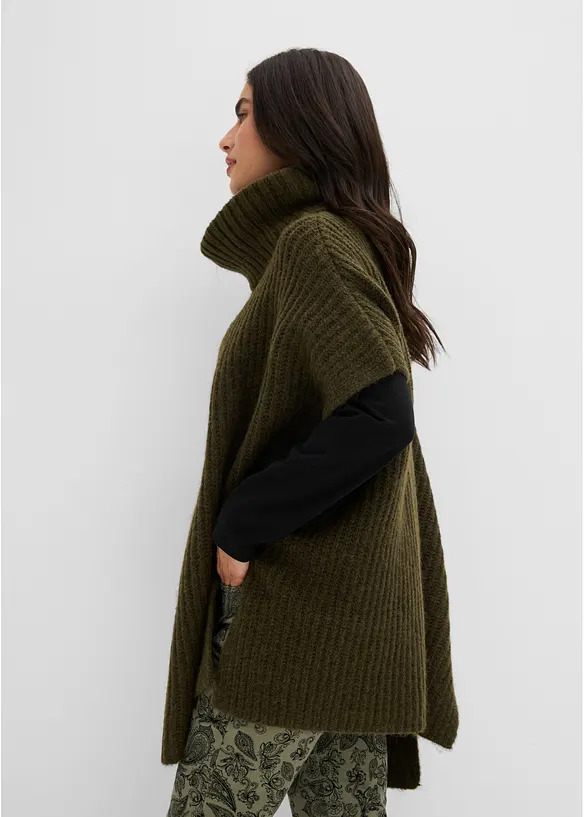 Pull poncho doux, bonprix