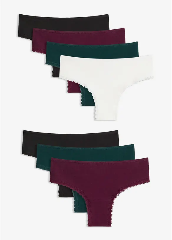Brazilslip mit Bio-Baumwolle (7er Pack), bonprix