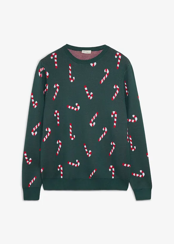 Feinstrickpullover mit Weihnachtsmotiv, bonprix