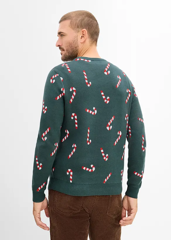Feinstrickpullover mit Weihnachtsmotiv, bonprix