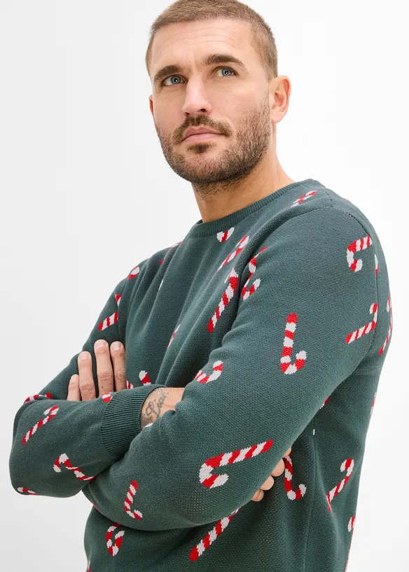 Feinstrickpullover mit Weihnachtsmotiv, bonprix