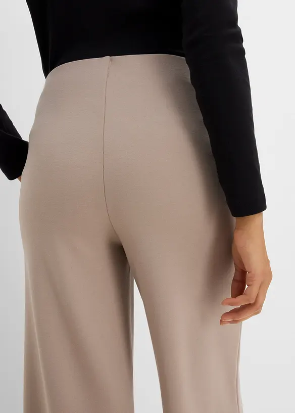 Pantalon palazzo en Punto di Roma confortable, bonprix