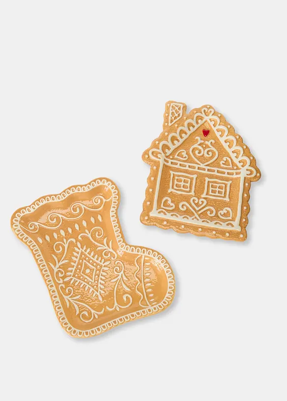 Schalen in Lebkuchenform (2er Pack), bonprix