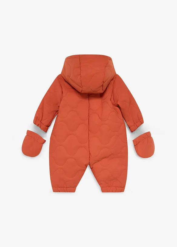 Combinaison de neige rembourr&eacute;e avec gants d&eacute;tachables, bonprix