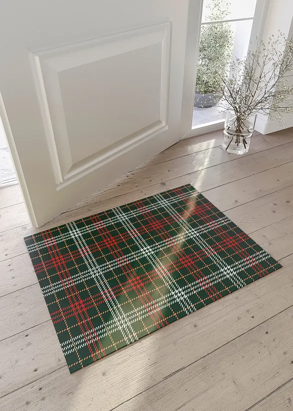 Paillasson lavable &agrave; carreaux, bonprix