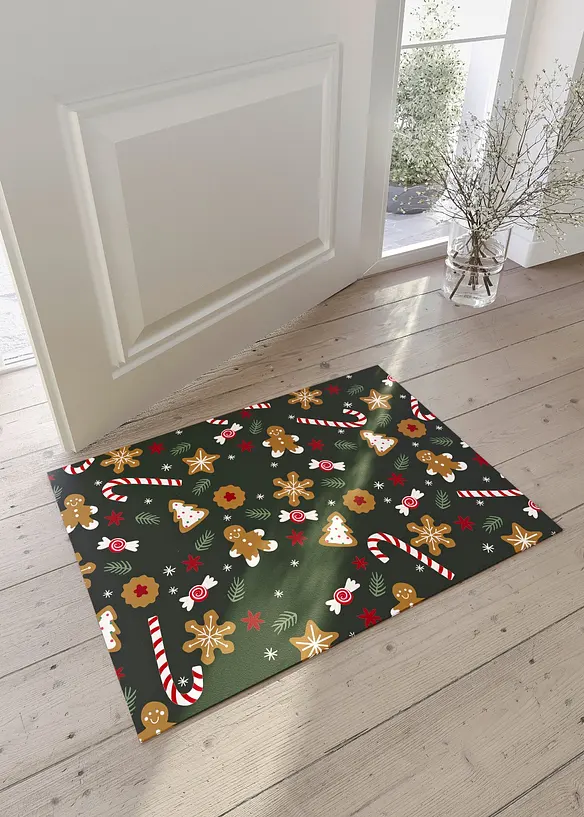 Waschbare Fu&szlig;matte mit weihnachtlichem Motiv, bonprix