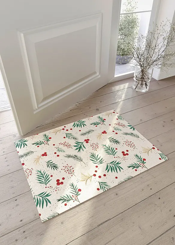 Waschbare Fu&szlig;matte mit weihnachtlichem Design, bonprix