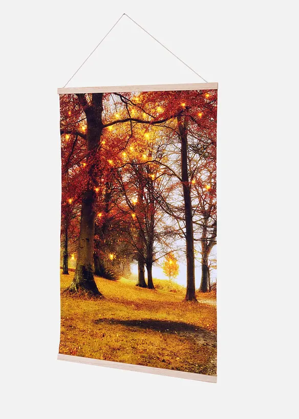 Tableau sur toile tiss&eacute;e LED &agrave; suspendre, bonprix