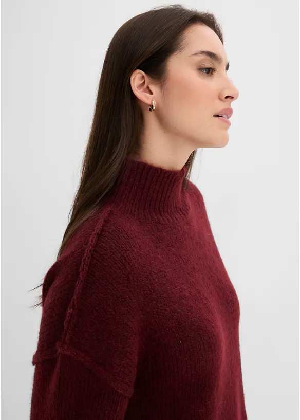 Pull en grosse maille &agrave; col montant, bonprix