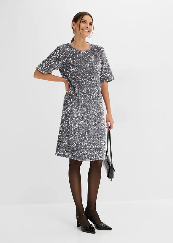 Minikleid mit Pailletten, bonprix