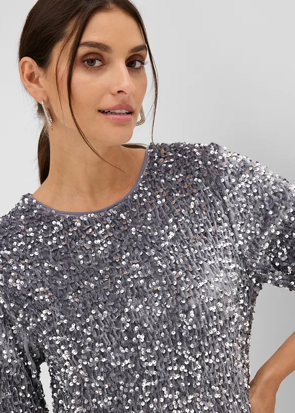 Minikleid mit Pailletten, bonprix