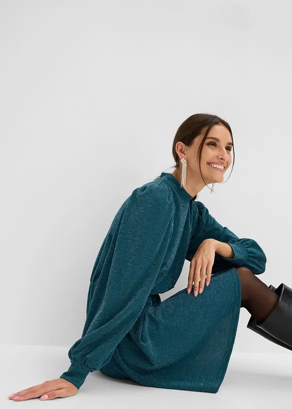 Glitzerkleid aus fester Interlock-Qualit&auml;t, bonprix