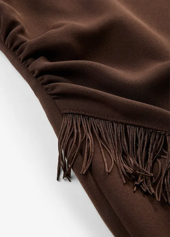Asymmetrisches Midikleid mit Fransen, bonprix