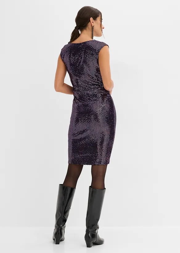 Knielanges Paillettenkleid, bonprix