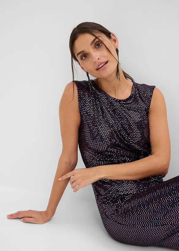 Knielanges Paillettenkleid, bonprix