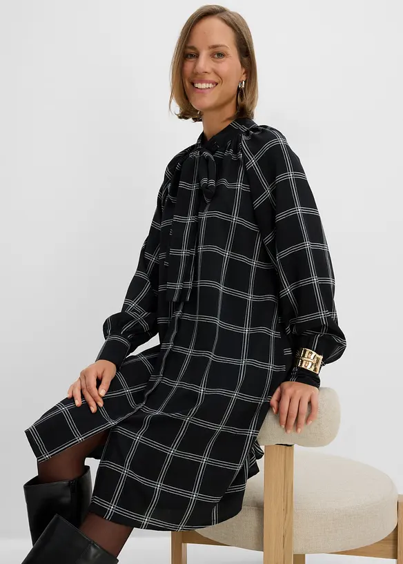 Blusenkleid mit Schluppenkragen, bonprix